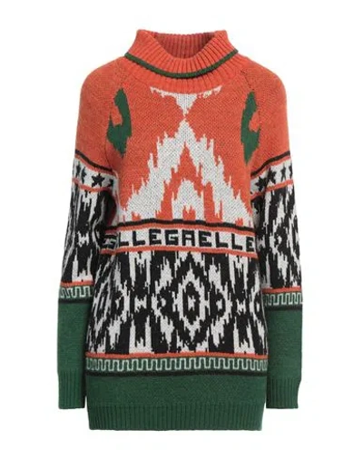 Gaelle Paris Gaëlle Paris Woman Turtleneck Orange Size 0 Acrylic, Polyester