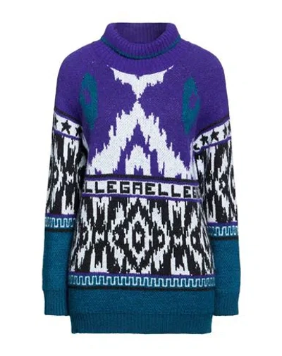 Gaelle Paris Gaëlle Paris Woman Turtleneck Purple Size 3 Acrylic, Polyester In Multi