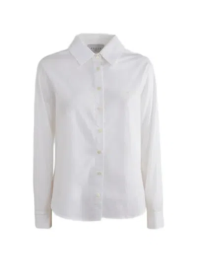 Gaelle Paris Logo-embroidered Button-down Shirt In White