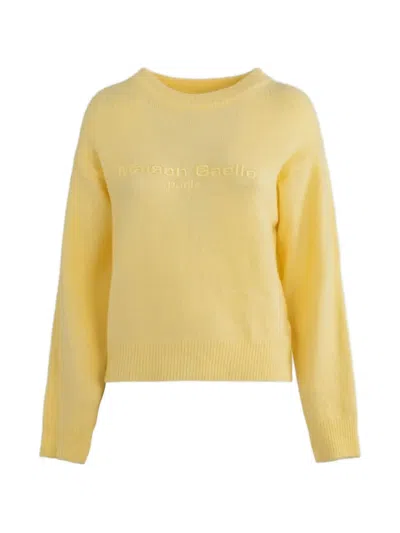 Gaelle Paris Logo-embroidered Crew-neck Sweater In Pink