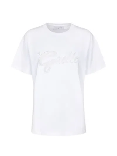Gaelle Paris Logo-embroidered T-shirt In White