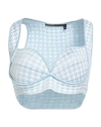 Gaetano Navarra Woman Top Sky Blue Size 6 Viscose, Polyester