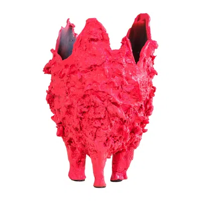 Pre-owned Gaetano Pesce 20th Century,  Resin Vase Mod. Lava In Red
