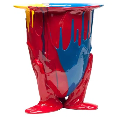 Pre-owned Gaetano Pesce Amazonia Vase (large), Matte Navy, Red And Yellow By