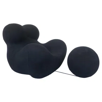 Pre-owned Gaetano Pesce Big Mama Armchair & Ottoman By  For B&b Italia In Black