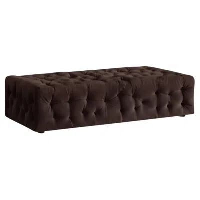 Pre-owned Gaetano Pesce Capitonn� Ottoman La Michetta Pouf By  For Meritalia - Velvet Brown