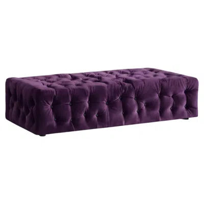 Pre-owned Gaetano Pesce Capitonn� Ottoman La Michetta Pouf By  For Meritalia Velvet Purple