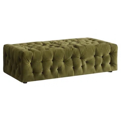 Pre-owned Gaetano Pesce Capitonn� Ottoman La Michetta Pouf By  For Meritalia Velvet Sage In Brown