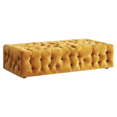 Pre-owned Gaetano Pesce Capitonn� Ottoman La Michetta Pouf By  For Meritalia Velvet Yellow