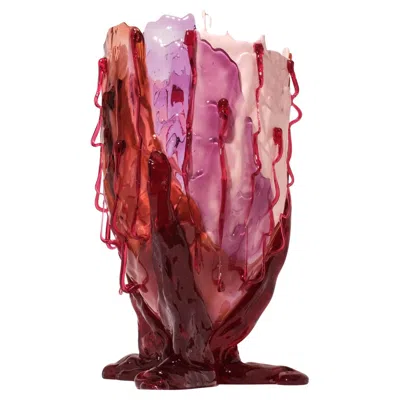 Pre-owned Gaetano Pesce Clear Special Vase Xl Resin Fuchsia Pink Lilac