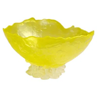 Pre-owned Gaetano Pesce Edizioni Del Pesce Meritalia Half Ball Large Vase Storage Basket -  In Yellow