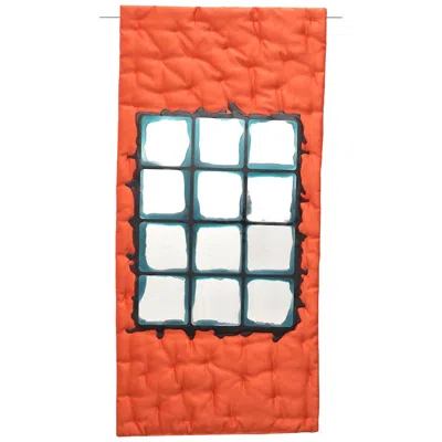 Pre-owned Gaetano Pesce Edizioni Del Pesce Meritalia Mirror 3 Wall Mirror By , Orange Blue