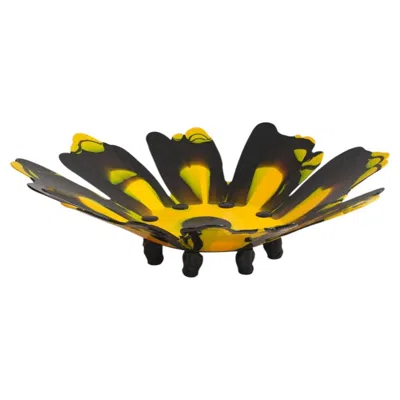 Pre-owned Gaetano Pesce Edizioni Del Pesce Meritalia Papavero Vase Sculpture By  Yellow