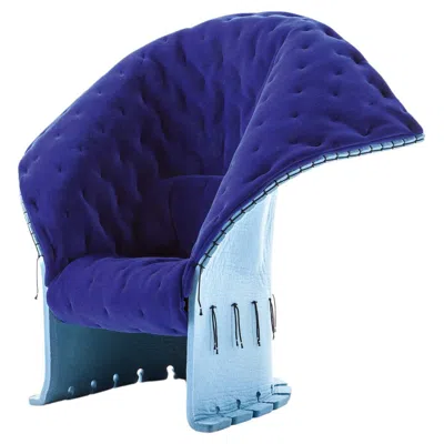 Pre-owned Gaetano Pesce Feltri Chair For Cassina, Wool Upholstery, Modern Design In Purple