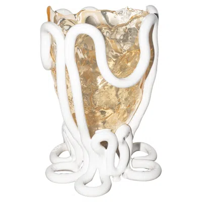 Pre-owned Gaetano Pesce Indian Summer Vase (large), Clear And Matte White By