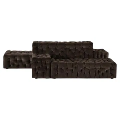 Pre-owned Gaetano Pesce Italian La Michetta Modular Sofa By  For Meritalia - Velvet Brown
