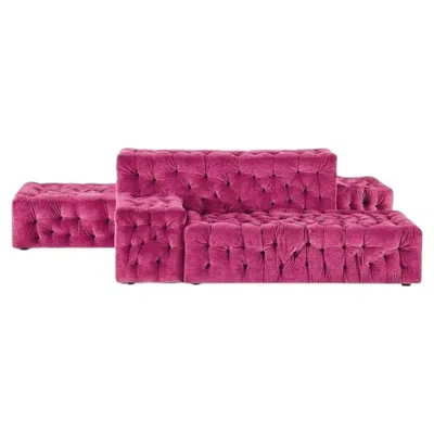 Pre-owned Gaetano Pesce Italian La Michetta Modular Sofa By  For Meritalia - Velvet Pink
