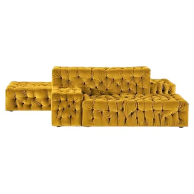 Pre-owned Gaetano Pesce Italian La Michetta Modular Sofa By  For Meritalia - Velvet Yellow