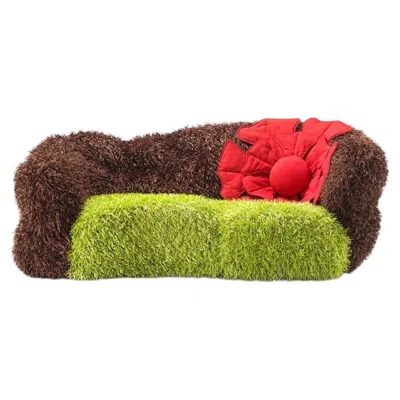 Pre-owned Gaetano Pesce "la Fiorita" Sofa In Grass Carpet For Meritalia, Limited Edition In Green