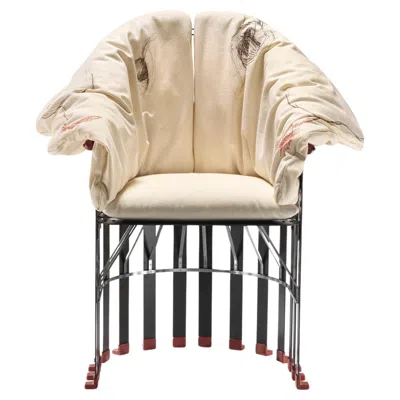 Pre-owned Gaetano Pesce La Pagnotta Armchair In Carbon Fiber & Cotton By  In Sand