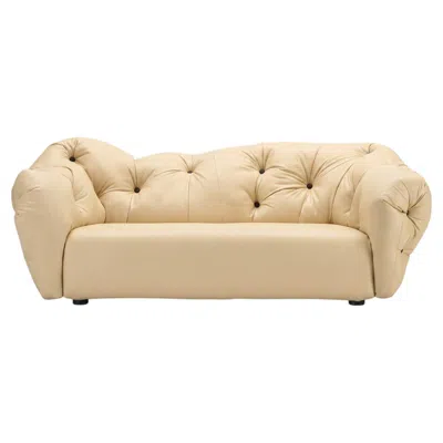 Pre-owned Gaetano Pesce Luxury Italian Lounge Sofa In Leather -  For Meritalia Nubola 238cm In Beige