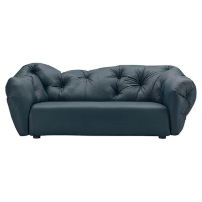Pre-owned Gaetano Pesce Luxury Italian Lounge Sofa In Leather -  For Meritalia Nubola 238cm In Black