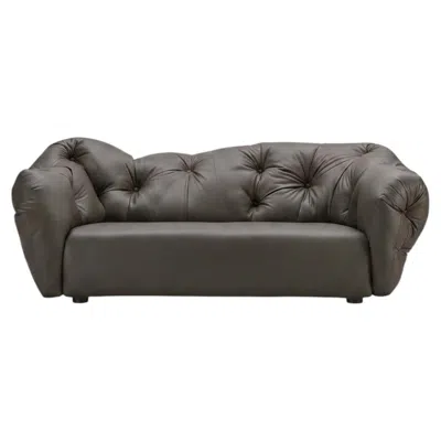 Pre-owned Gaetano Pesce Luxury Italian Lounge Sofa In Leather -  For Meritalia Nubola 238cm In Black