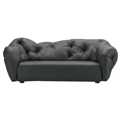 Pre-owned Gaetano Pesce Luxury Italian Lounge Sofa In Leather -  For Meritalia Nubola 238cm In Black