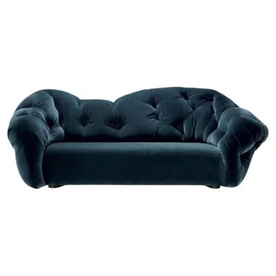 Pre-owned Gaetano Pesce Luxury Italian Lounge Sofa In Velvet -  For Meritalia Nubola 238 Cm In Black