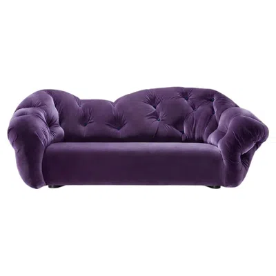 Pre-owned Gaetano Pesce Luxury Italian Lounge Sofa In Velvet -  For Meritalia Nubola 238 Cm In Black