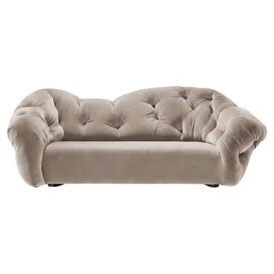 Pre-owned Gaetano Pesce Luxury Italian Lounge Sofa In Velvet -  For Meritalia Nubola 238 Cm In Brown