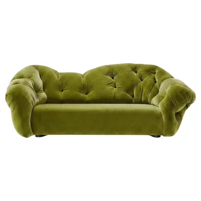 Pre-owned Gaetano Pesce Luxury Italian Lounge Sofa In Velvet -  For Meritalia Nubola 238 Cm In Brown