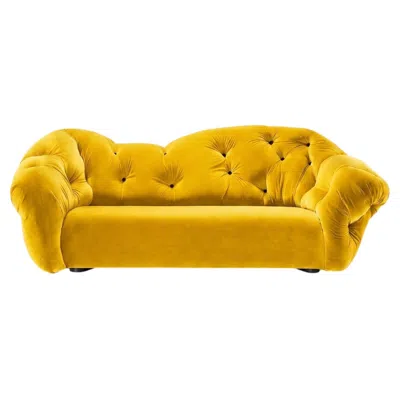 Pre-owned Gaetano Pesce Luxury Italian Lounge Sofa In Velvet -  For Meritalia Nubola 238 Cm In Orange