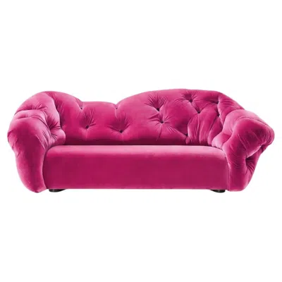 Pre-owned Gaetano Pesce Luxury Italian Lounge Sofa In Velvet -  For Meritalia Nubola 238 Cm In Pink