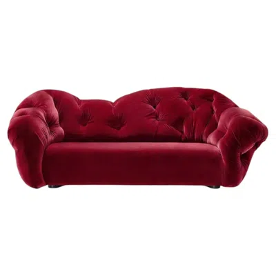 Pre-owned Gaetano Pesce Luxury Italian Lounge Sofa In Velvet -  For Meritalia Nubola 238 Cm In Red