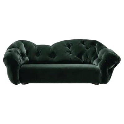 Pre-owned Gaetano Pesce Luxury Italian Lounge Sofa In Velvet -  For Meritalia Nubola Forest In Black