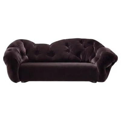 Pre-owned Gaetano Pesce Luxury Italian Lounge Sofa In Velvet -  For Meritalia Nubola - Wine In Black
