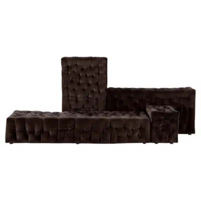 Pre-owned Gaetano Pesce Luxury La Michetta Modular Sofa By  For Meritalia - Velvet Brown
