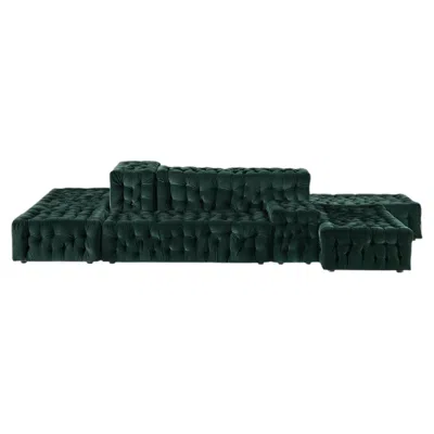 Pre-owned Gaetano Pesce Luxury La Michetta Modular Sofa By  For Meritalia - Velvet Musk In Black