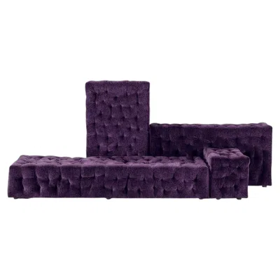 Pre-owned Gaetano Pesce Luxury La Michetta Modular Sofa By  For Meritalia - Velvet Purple