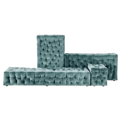 Pre-owned Gaetano Pesce Luxury La Michetta Modular Sofa By  For Meritalia - Velvet Steel In Gray