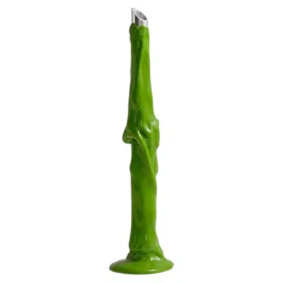 Pre-owned Gaetano Pesce Meritalia Candelabra Sculptural Candle Holder By , Handmade, Green