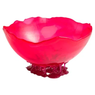 Pre-owned Gaetano Pesce Meritalia Edizioni Del Pesce Half Ball Large Vase By  In Red