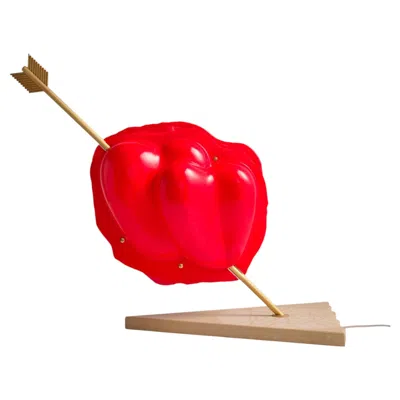 Pre-owned Gaetano Pesce Meritalia Edizioni Del Pesce Love Table Lamp By  In Red