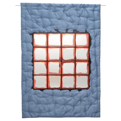 Pre-owned Gaetano Pesce Meritalia Edizioni Del Pesce Mirror 1 In Azure And Red By