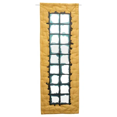 Pre-owned Gaetano Pesce Meritalia Edizioni Del Pesce Mirror 2 In Yellow And Blue By