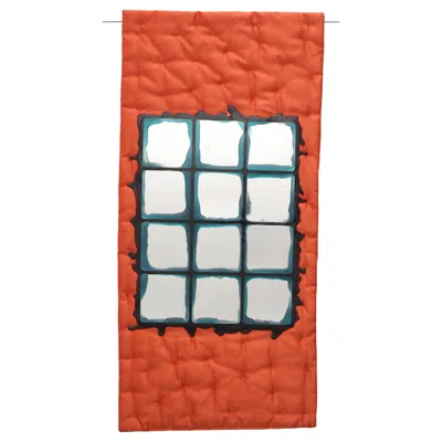 Pre-owned Gaetano Pesce Meritalia Edizioni Del Pesce Mirror 3 In Orange And Blue By