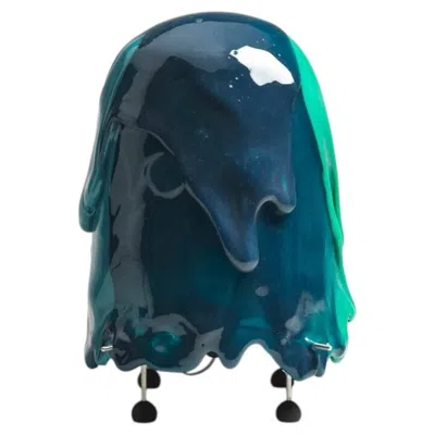 Pre-owned Gaetano Pesce Meritalia Ghost Sculptural Table Lamp By , Limited Edition Handmade In Blue