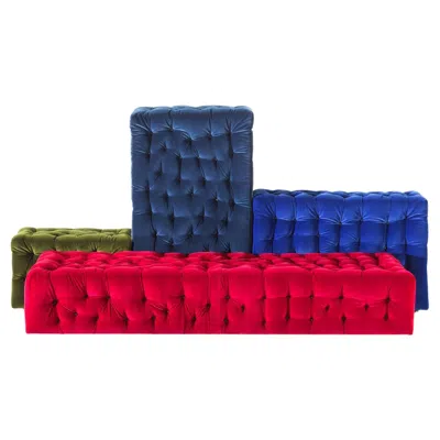 Pre-owned Gaetano Pesce Meritalia La Michetta Composition 6 Sofa In Velvet By  In Purple