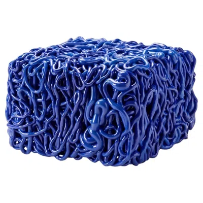 Pre-owned Gaetano Pesce Meritalia Senzafine Indoor Outdoor Ottoman / Pouf By  - Blue